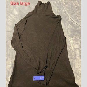 Black Long Sleeve Turtle Neck Dress